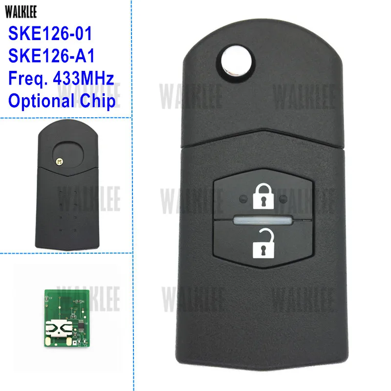 

WALKLEE SKE126-01/SKE126-A1 Remote Key Suit for MAZDA M2 M3 M5 M6 M8 Demio Atenza Axela MPV Premacy 433MHz Door Lock Control