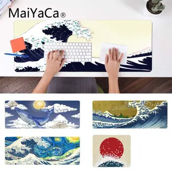 

MaiYaCa New Printed Japanese Wave Beautiful Anime Mouse Mat Laptop Gaming Lockedge Mice Mousepad