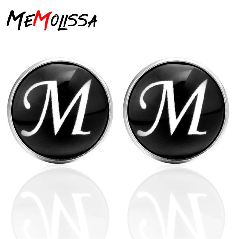 MeMolissa 2018 Новое поступление кабошоны разрисованные изделия из стекла с буквой M