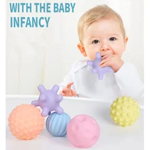 6 шт. в наборе, обучающая игрушка для младенцев, укусы, детские игрушки-погремушки в форме 0-24 месяцев, сенсорные игрушки, массажные игрушки для новорожденных