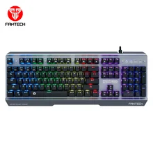 

Fantech RGB Anti-ghosting Macro Metal USB Wired Metal 104Key Mechanical Backlit Gaming Keyboard For Computer PC 10 Spectrum Mode