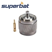 Superbat RF N припой прямой штекер разъем припой для полужесткой. 08" кабель, RG405