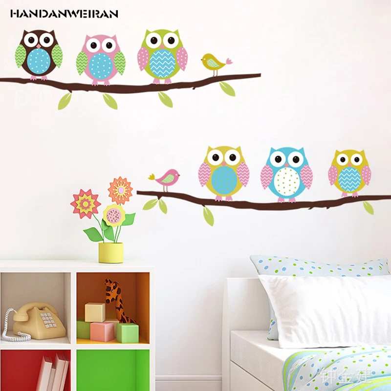

Cartoon Owl Stickers living room bedroom children's room decorative Wall Stickers Furnishing ethylene Home decoration Sticker