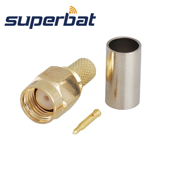 imágenes para Superbat 10 unids Envío Libre Crimp RF Conector SMA macho Conector Para RG59 Cable LMR200 imágenes para Superbat 10 unids Envío Libre Crimp RF Conector SMA macho Conector Para RG59 Cable LMR200