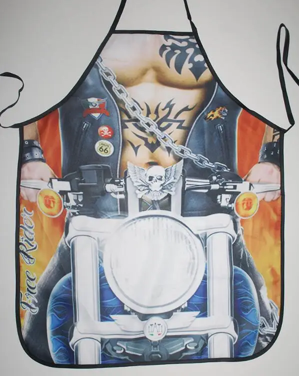 Мотоцикл езда человек смешной фартук красивый творческий подарок фартук для барбекю кухня Женщины Мужчины комические украшения для бара