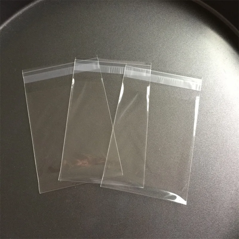 100 шт./лот 5 размер прозрачные пакеты для упаковки печенья Самоклеющиеся пластиковые пакеты для печенья свадебные пакеты для конфет