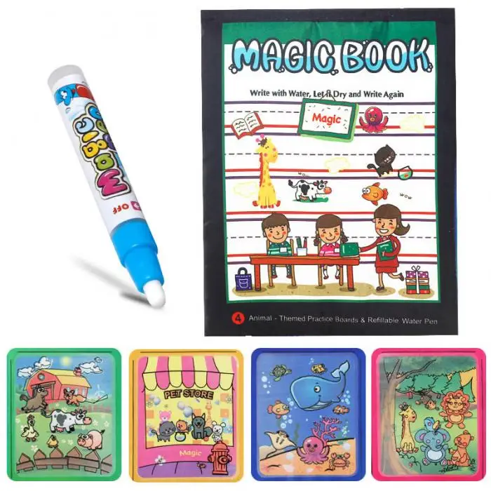 Educacional para Crianças Água Desenho Pintura Livro Pano Não-tóxico Reutilizável Crianças Bm88 1 Pçs 9 1 pçs água desenho pintura livro pano