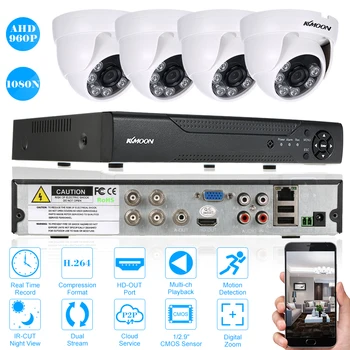 

KKmoon 4CH CCTV System 4CH 960P DVR 4PCS 3.6mm Motion Detection Night Vision Indoor CCTV Camera Security System Surveillance Kit