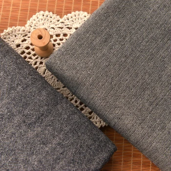 

Dark Grey Herringbone Streaks Blended Fabric