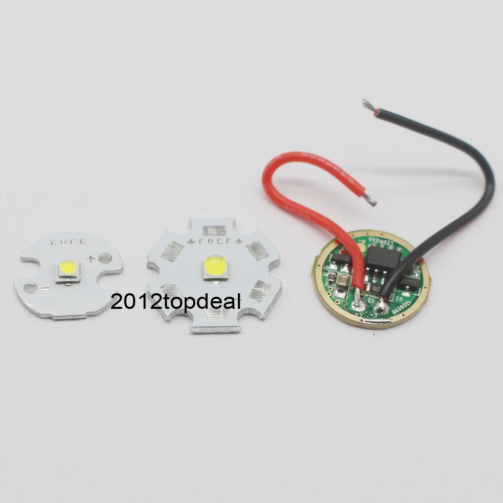 

CREE 10W XPL XP-L V5 V6 Led Emitter Light WHITE Diode Chip 16MM 20MM Aluminum PCB+Input 16mm 3.7V LED driver