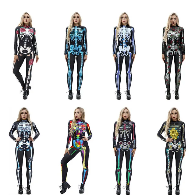 Adult-Women-Scary-Halloween-White-Green-Skeleton-Print-Costume-Horror-Catsuit-Jumpsuit-Bodysuit-With-Full-Sleeves.jpg_640x640