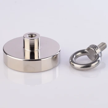 

D75L 250KG Powerful Neodymium Strong N52 Magnet Salvage Magnets Sea Fishing Magnet Magnetic Material Base with 20m Rope
