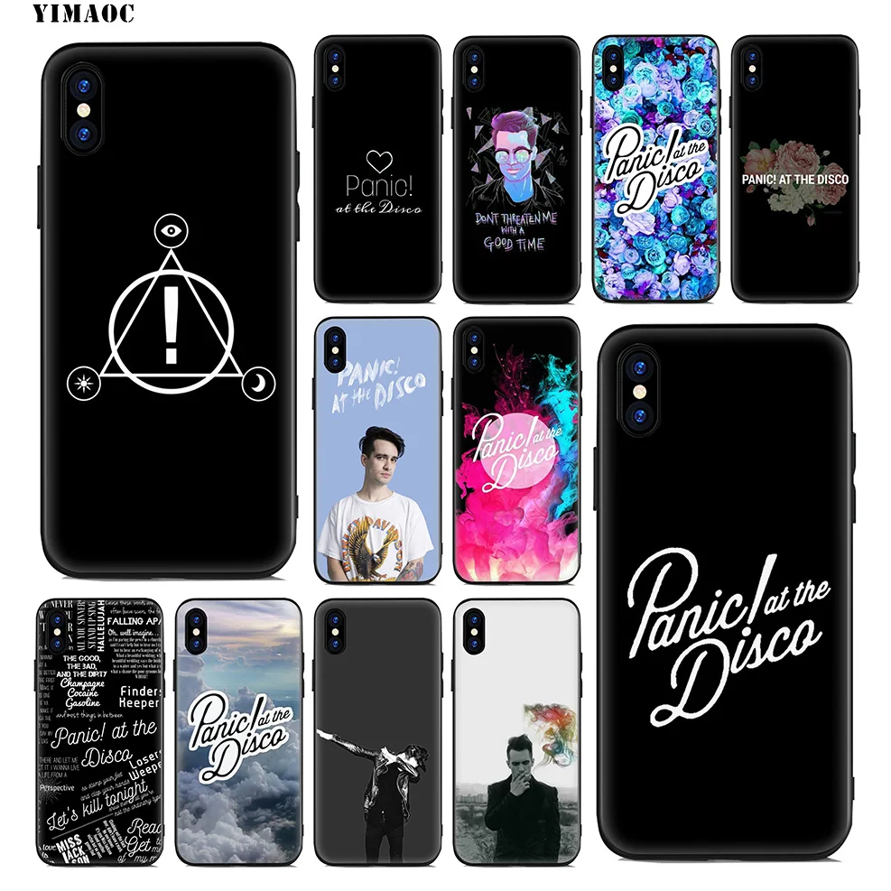 YIMAOC Panic At The Disco Bands Soft Silicone Case for iPhone 11 Pro Xr Xs Max X or 10 8 7 6 6S Plus 5 5S SE |
