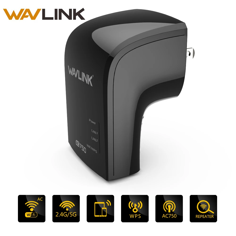 

Wavlink AC750 Wireless WiFi Repeater extender AP Dual Brand 2.4/5Ghz wifi signal amplifier long distance network wifi booster