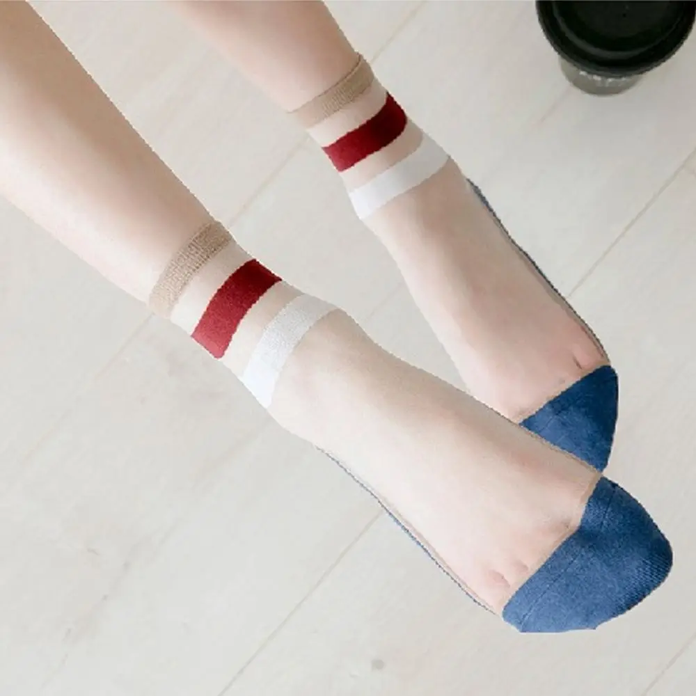 Fashion Women Spring and Summer Fashion Colorful Matching Cotton Bottom Thin Socks