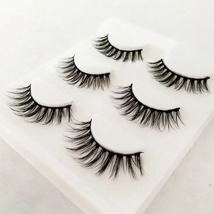 

3 pairs /set 3D False Eyelashes Messy Cross Thick Natural Fake Eye Lashes Professional Makeup Tips Bigeye Long False Eye Lashes
