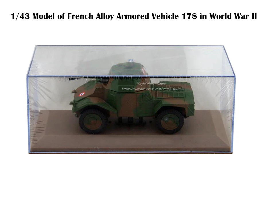 rare 1/43 Model of French Alloy Armored Vehicle 178 in World War II Collection |
