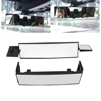 

Universal Car Three Folds Curved Surface Rear View Mirror 360 Degree Wide Angle Wide Vision Auto Rearview Interior Mirrors