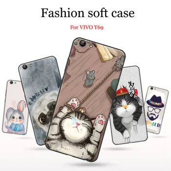 

2PCS Fundas For VIVO Y69 Case cover cute cartoon Soft Phone Cases For VIVO Y 69 Y69A back cover For VIVO Y69 A case shell capas