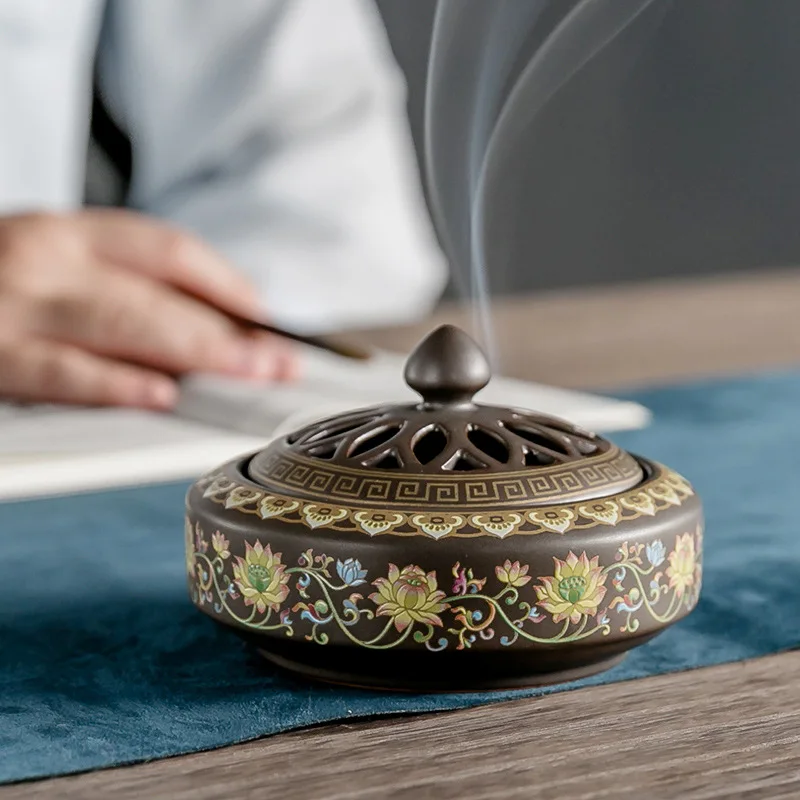 

New Ceramic Aromatherapy Incense Burner Holder Stand for Sticks Cone Incense Holder Dress To Smell Aromatic Candles Smokehouse
