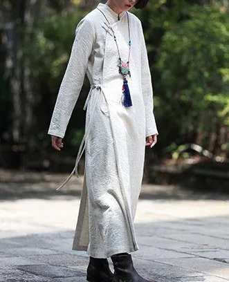High-end quality original design new products in the spring of 2017 cotton linen dresses loose big yards | Женская одежда
