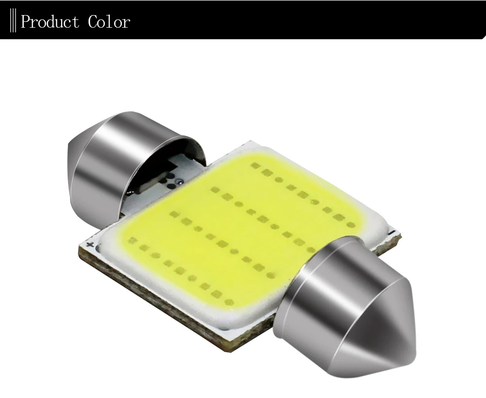 1 шт 31 мм 36 мм 39 мм 41 мм COB светодиодный лампы C5W C10W автомобилей плафон авто внутренняя карта потолочный плафон для чтения DC12V белый Цвет