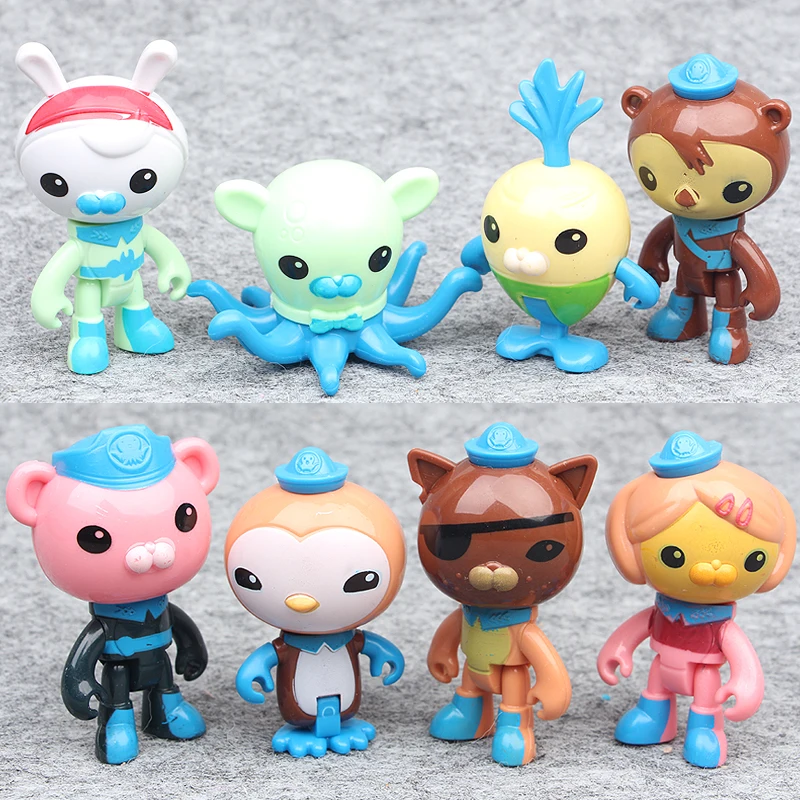 

8pcs/1lot Octonauts 4.5-7cm PVC Action Figure Children Collectible Model Toy Brinquedos Kids Christmas Gift