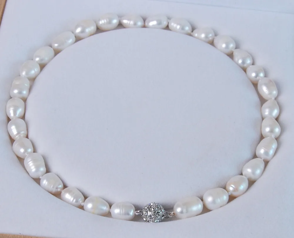

song voge gem nanJ0221 Natural white akoya cultured pearl necklace Magnet Clasp