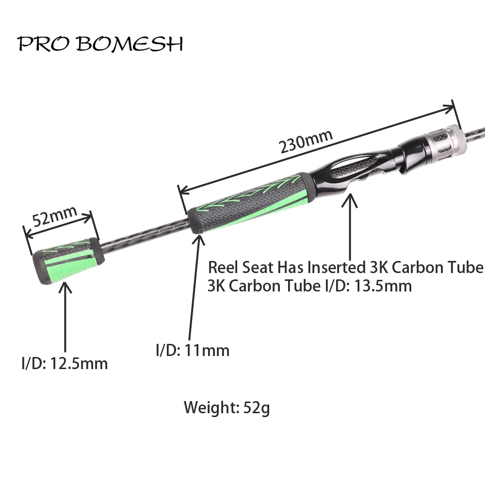 Pro Bomesh 1 комплект 52 г комплект рукоятки с противоскользящей ручкой спиннинговая катушка ручка для сиденья набор DIY Удочка Полюс аксессуар