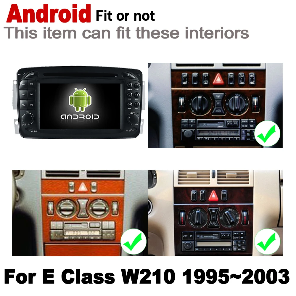 Best Android 8.0 up GPS 2 Din Autoradio System For Mercedes Benz E Class W210 1995~2003 NTG Navigation Map Car DVD Multimedia player 1