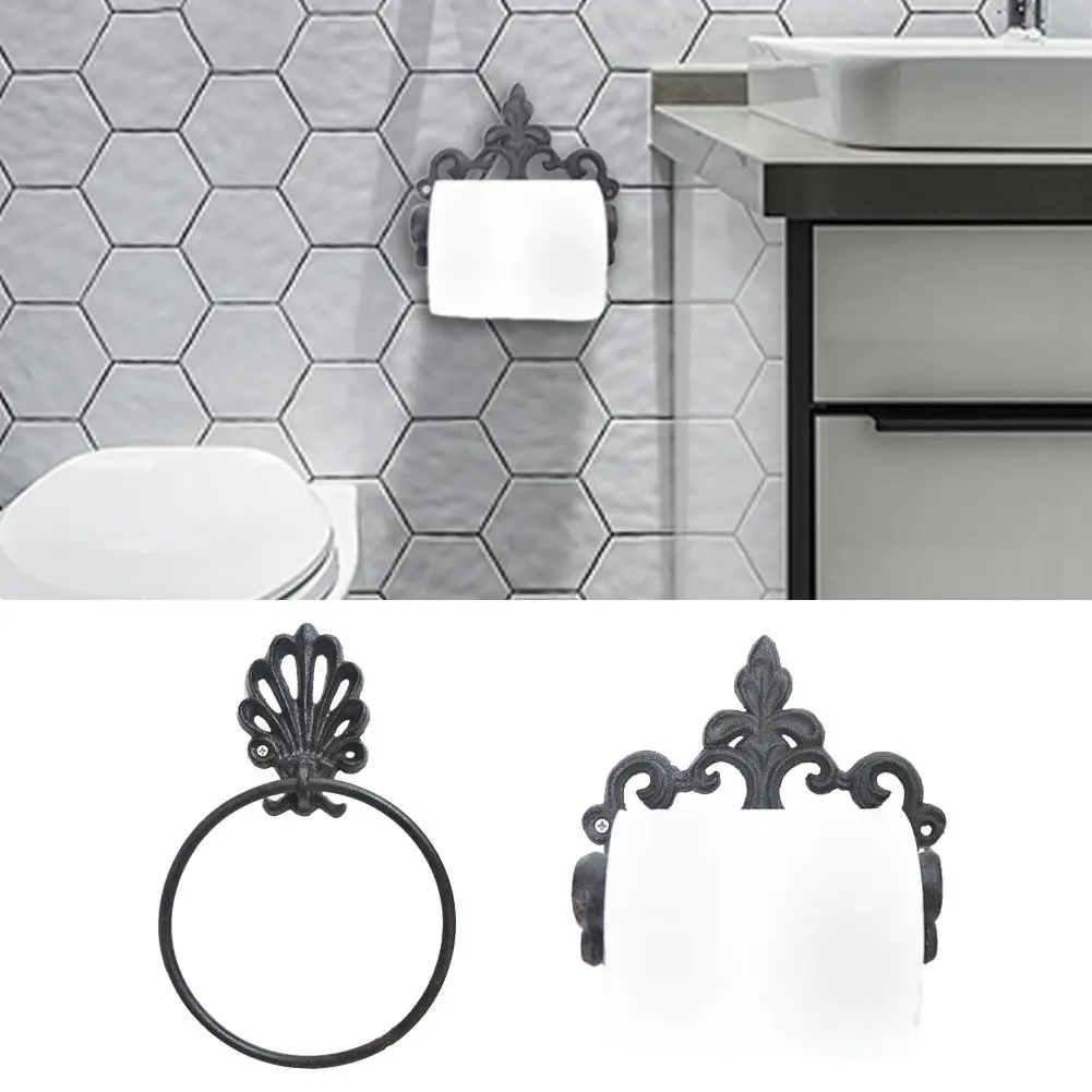 

Innovative Vintage Towel Ring Bathroom Supplies Bath Paper Holder Tissue Home Shower Room