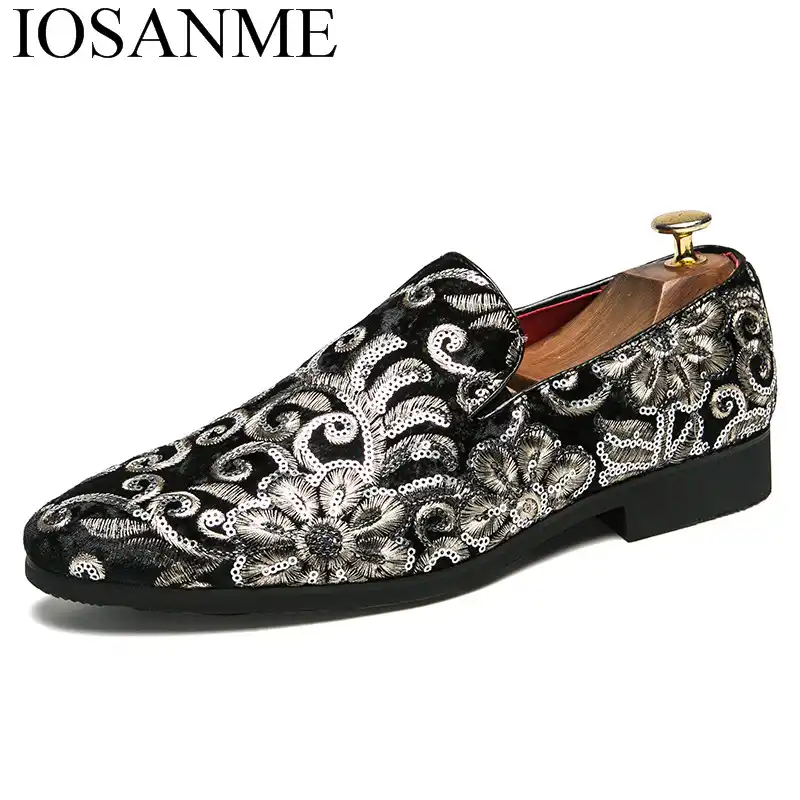 mens floral slip on shoes
