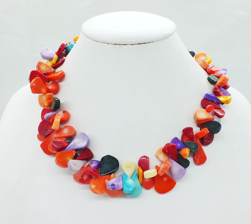 

Free Shipping, Colored Coral, African Nigerian Bride Wedding Coral Necklace