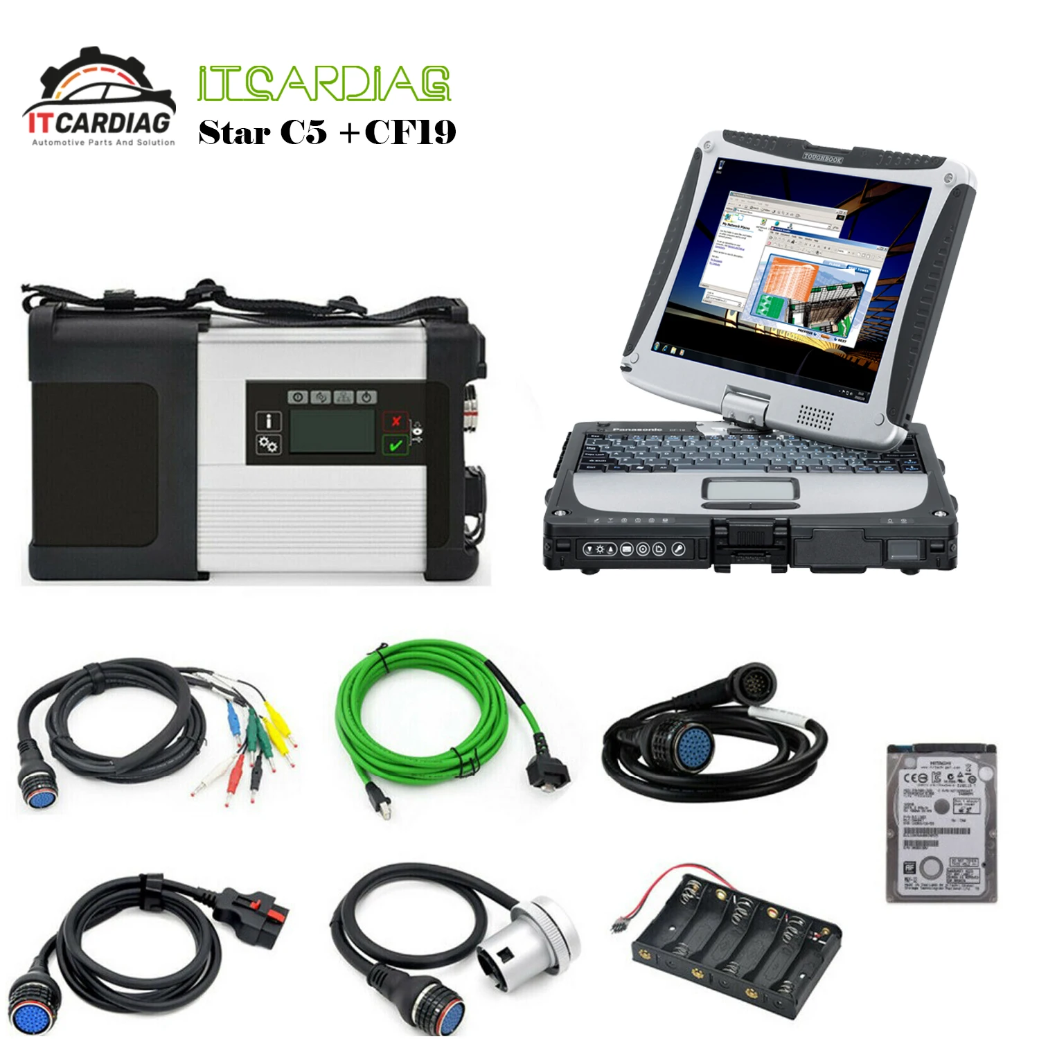 

MB Star SD Connect C5 XENTRY Diagnostic WIFI for Benz Multi-Language With V2019.07 320GB HDD Full Software With Laptop CF-19