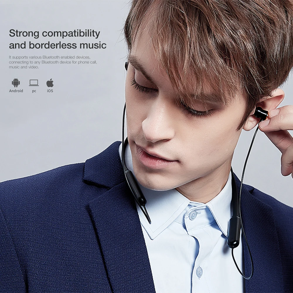 160mAh IPX4 Bluetooth V5.0 Magnetic Auto On  Off Earphone Handsfree Neckband (3)