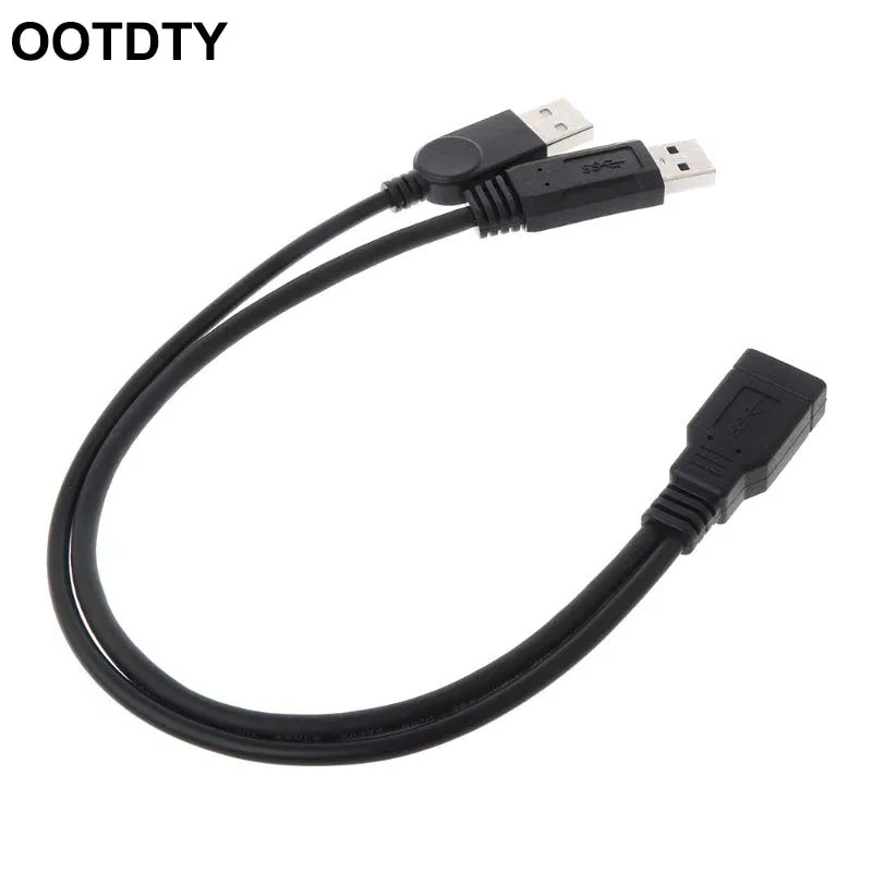 USB 2 0 A папа к Женский Двойной источник питания разветвитель удлинитель
