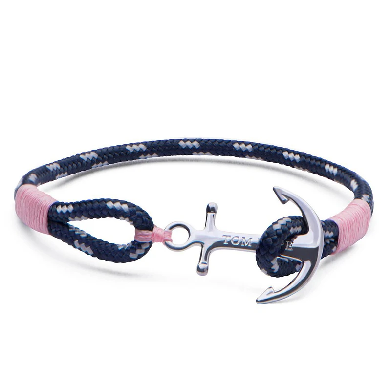 aço inoxidável corda âncora tom pulseira esperança com caixa e tag