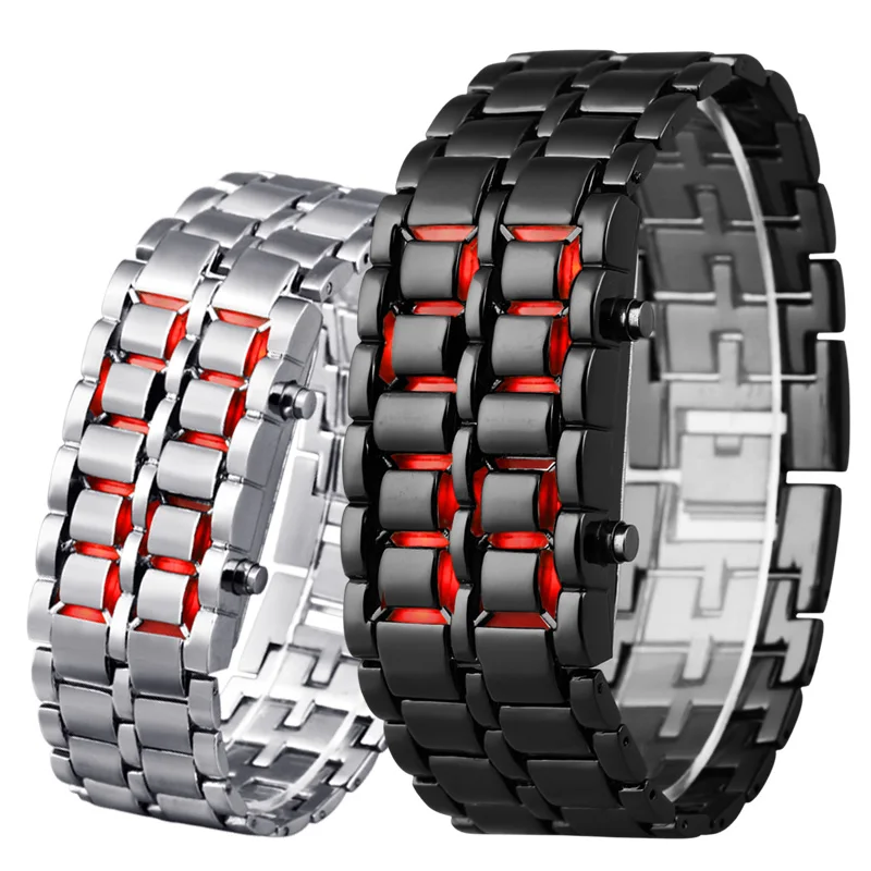 top high quality water-proof luminous alloy wristwatch bracelet wristband 