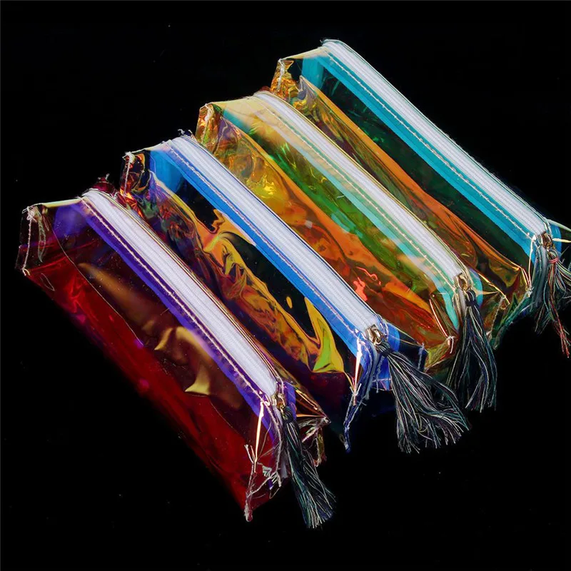 

1Pcs PU Pen Bag Pencil Case School Stationery Pen Storage Supplies Cosmetic Bag Travel Makeup Organizer Bag Students Award Gifts
