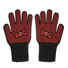 1 пара термостойкие перчатки, перчатки для духовки Прихватки Перчатки Нескользящая порезостойкие Кухня повар пекарь перчатки во избежание ожогов аварии