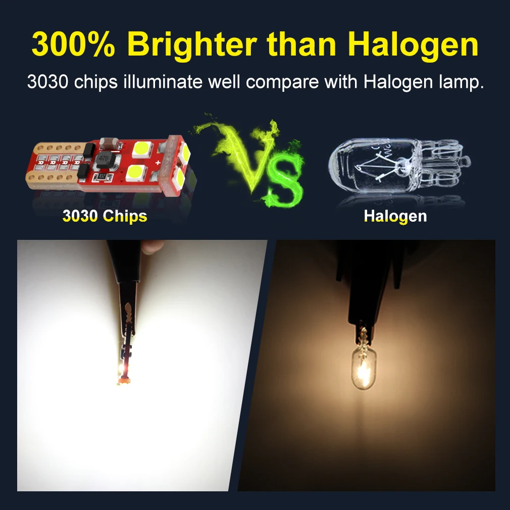 1 шт. T10 W5W светодиодный светильник 6 SMD Белый Синий Красный Желтый 194 168 супер яркие