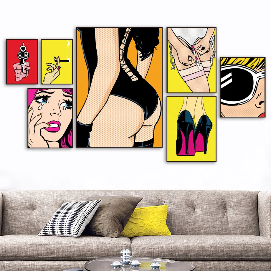 

Fashion Sexy Underwear Women Shoes Wall Art Canvas Painting Nordic Posters And Prints Wall Pictures For Living Room Home Decor