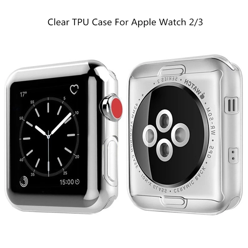 Мягкий защитный чехол из ТПУ для Apple Watch Series 4 3 2 38 42 40 44 мм iWatch полная защита