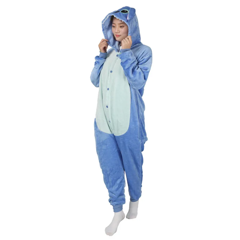 пижама кугуруми Пижамы набор животных Синий Onesie Взрослый Костюм осень зима