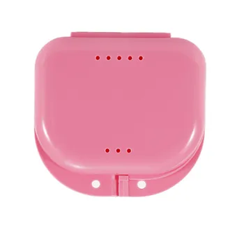 

50pcs Denture Tray Box Dental Orthodontic Retainer Box Case Plastic Teeth Container Denture Box False Teeth Protective Case