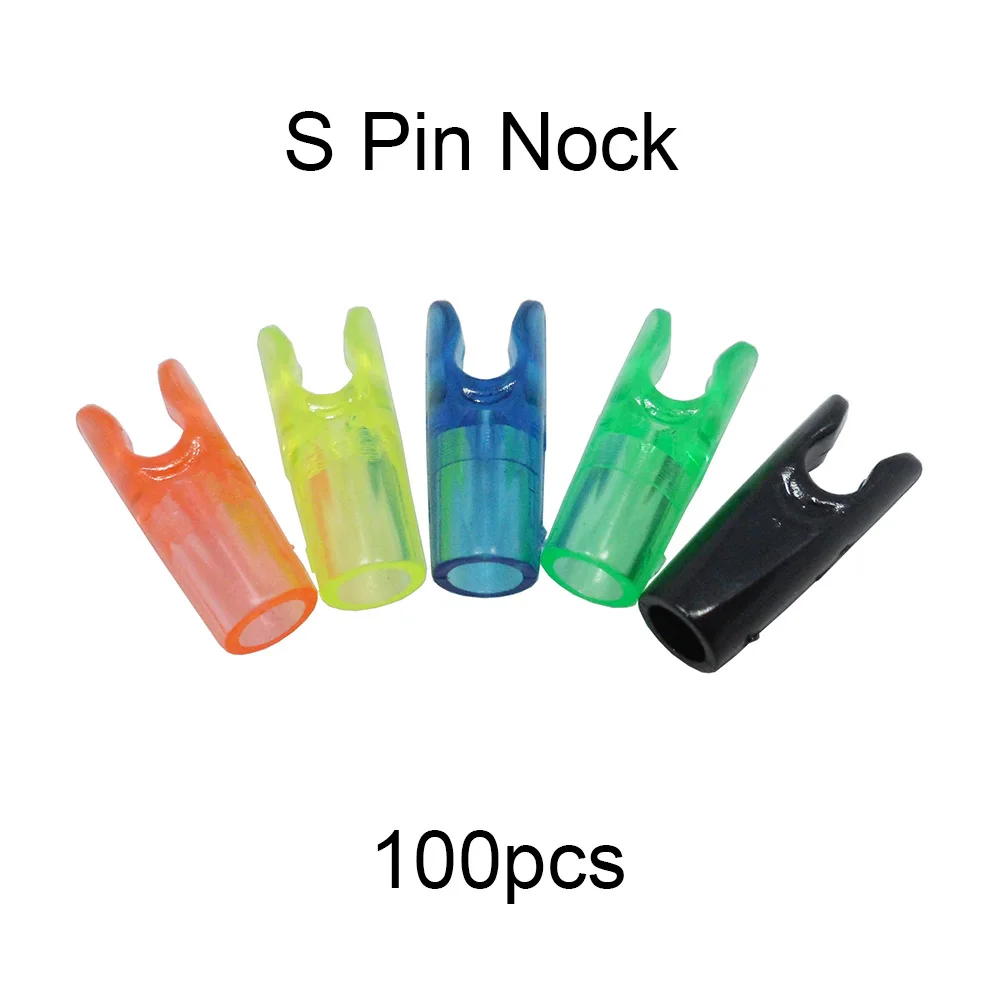 

100pcs Shooting Archery S Pin Nocks Plastic Arrow Pin Nock