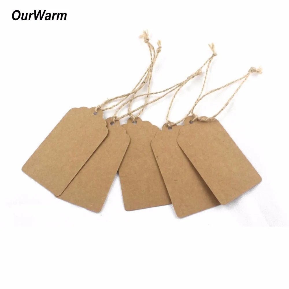 Buy OurWarm 10/50PCS Kraft Paper Tags Paper Labels