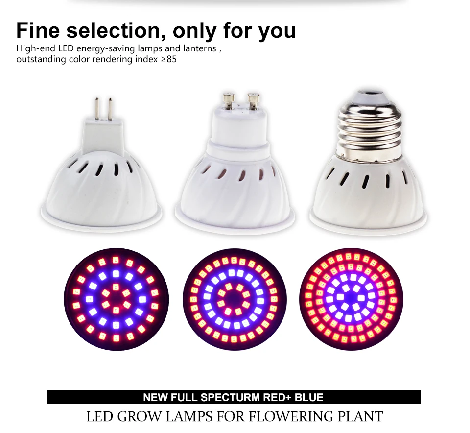 KARWEN светодиодный светильник для выращивания MR16 GU10 E27, полный спектр, лампы для выращивания растений, лампа для комнатных растений, 220 В, для выращивания растений, Гидропоника
