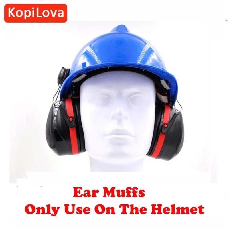

KopiLova Ear Protector Ear Muffs Industry Anti Noise Hearing Protection Sound Proof Earmuff Only Use on Helmet free shipping