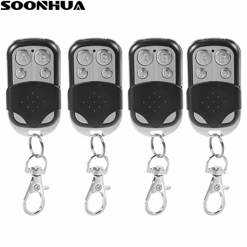 

SOONHUA 433Mhz Universal Cloning Key Fob Door Remote Control for Garage Doors Electric Gate Cars ETC Remote Controller Key